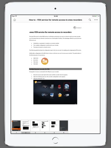 eneo InfoHub – the presentation and info tool from the specialist for video security iPad  Ekran Görüntüleri