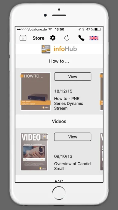 eneo InfoHub – the presentation and info tool from the specialist for video security Ekran Görüntüleri
