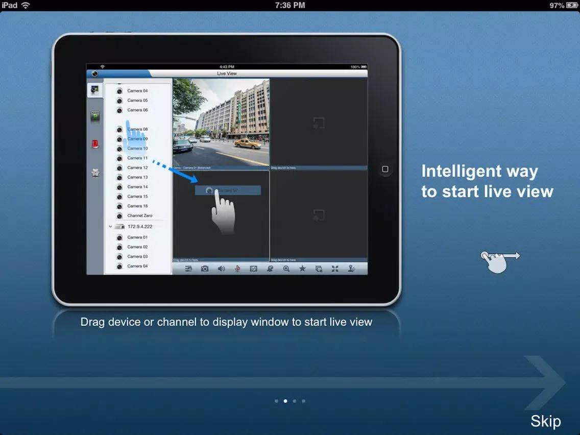 ภาพหน้าจอของ CCTV Mobile HD iPad 