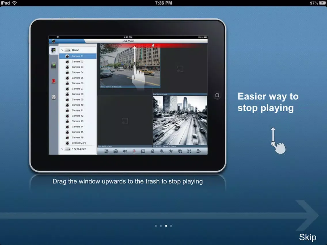 ภาพหน้าจอของ CCTV Mobile HD iPad 