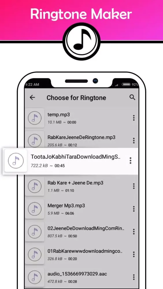 Zrzuty ekranu Ringtone Cutter : Mp3 Cutter