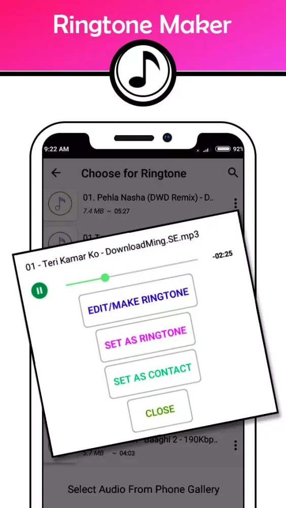 Zrzuty ekranu Ringtone Cutter : Mp3 Cutter