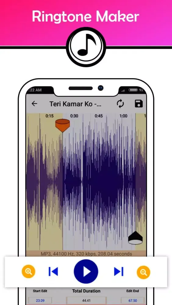 Zrzuty ekranu Ringtone Cutter : Mp3 Cutter