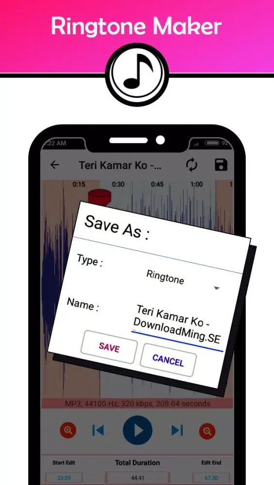 Zrzuty ekranu Ringtone Cutter : Mp3 Cutter