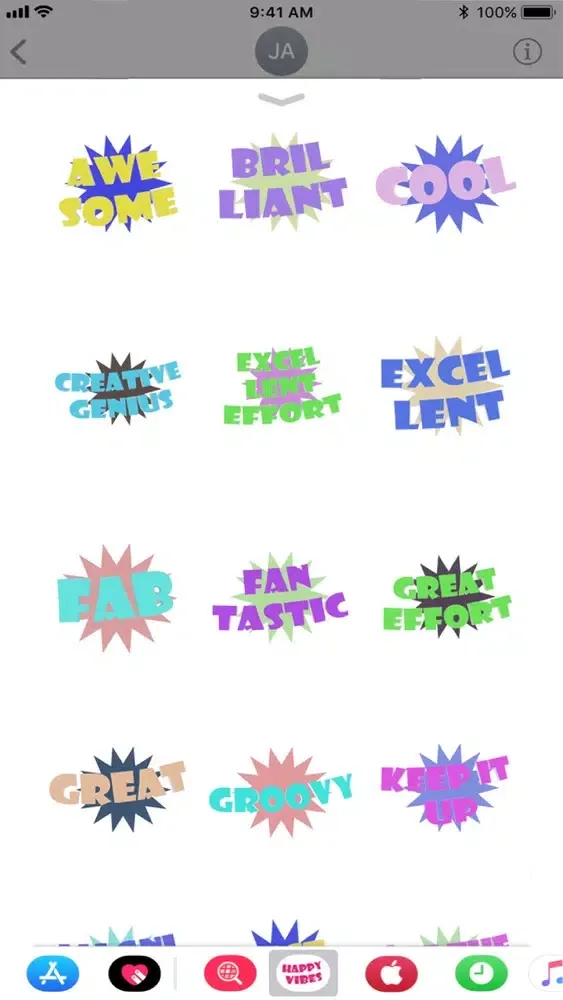 Capturas de tela do Happy Vibes