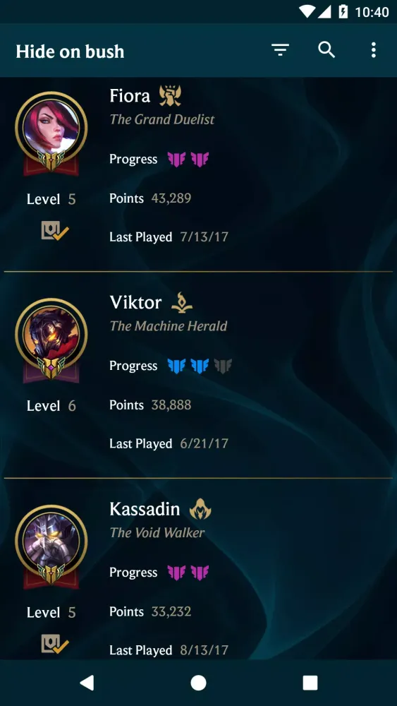Screenshot di LoL Mastery and Chest