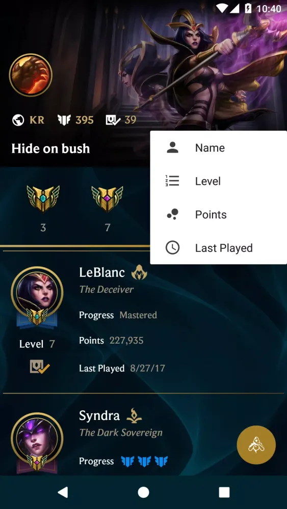 Screenshot di LoL Mastery and Chest