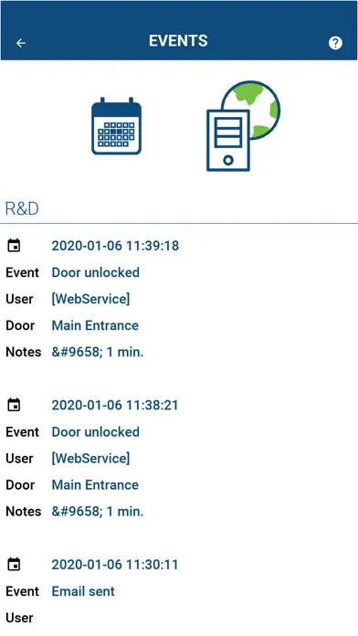 WS4 Access Control Ekran Görüntüleri