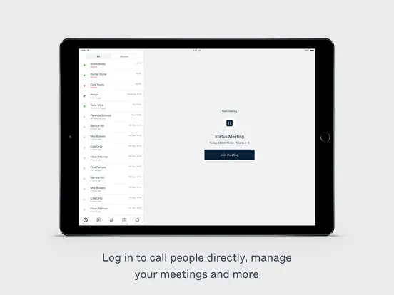 Tangkapan layar Pexip iPad 