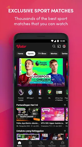 Vidio: Sports, Movies, Series سکرین شاٹس