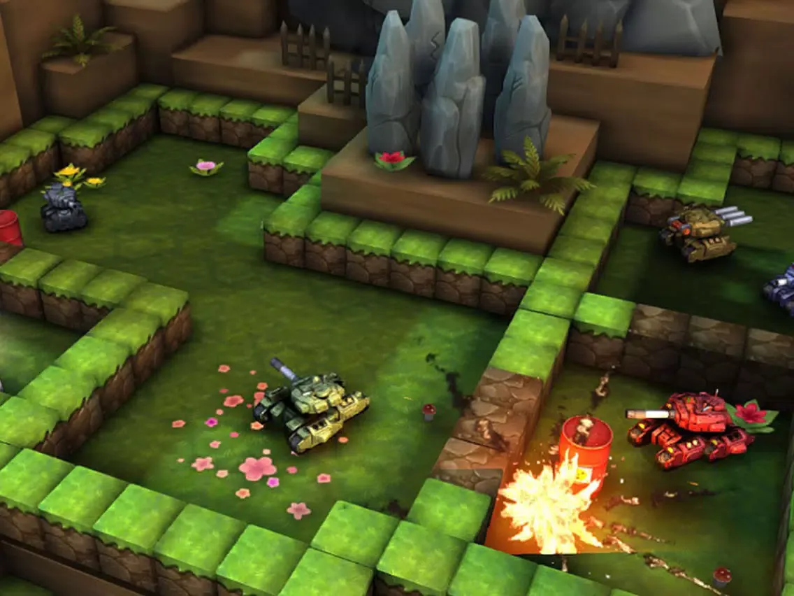 Tank Hero Block Laser Wars iPad 应用截图
