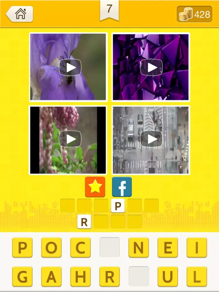 4 Vids 1 Song - Pics and video FREE word search games quiz iPad  Screenshots