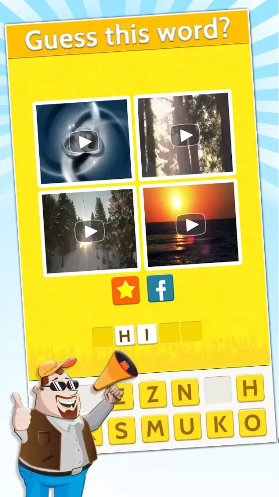 4 Vids 1 Song - Pics and video FREE word search games quiz Screenshots