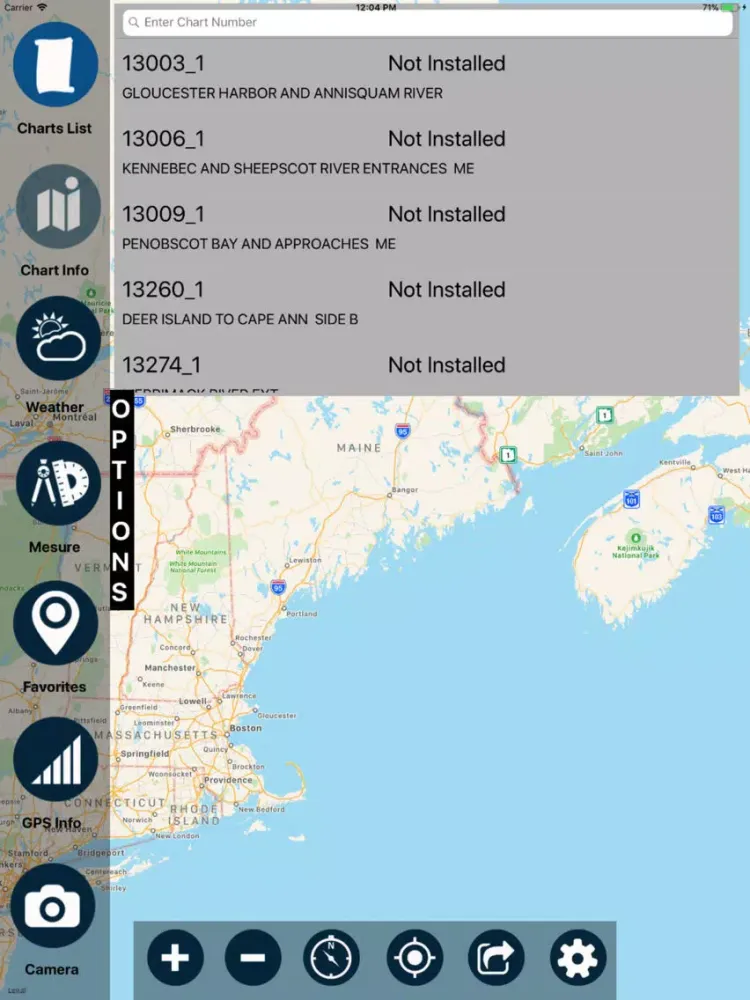 Ảnh chụp màn hình của Maine Marine Charts RNC iPad 