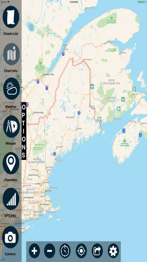 Ảnh chụp màn hình của Maine Marine Charts RNC