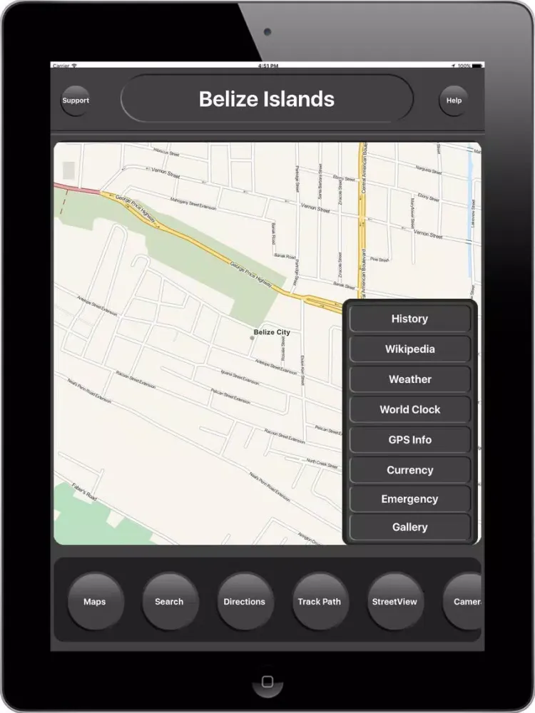 Belize Islands Offline City Maps Navigation iPad 應用截圖