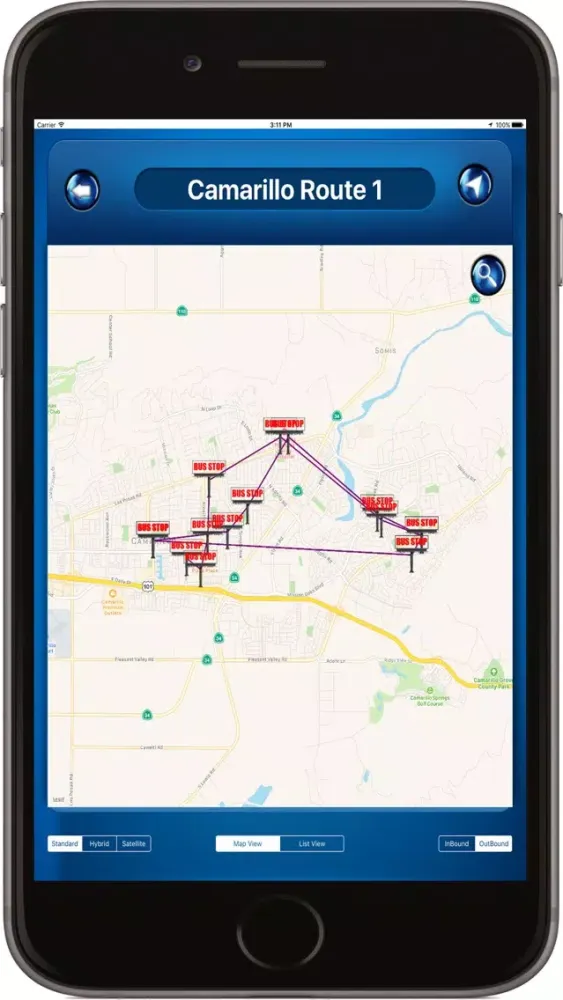 Tangkapan skrin Camarillo Area (CAT) California USA where is Bus