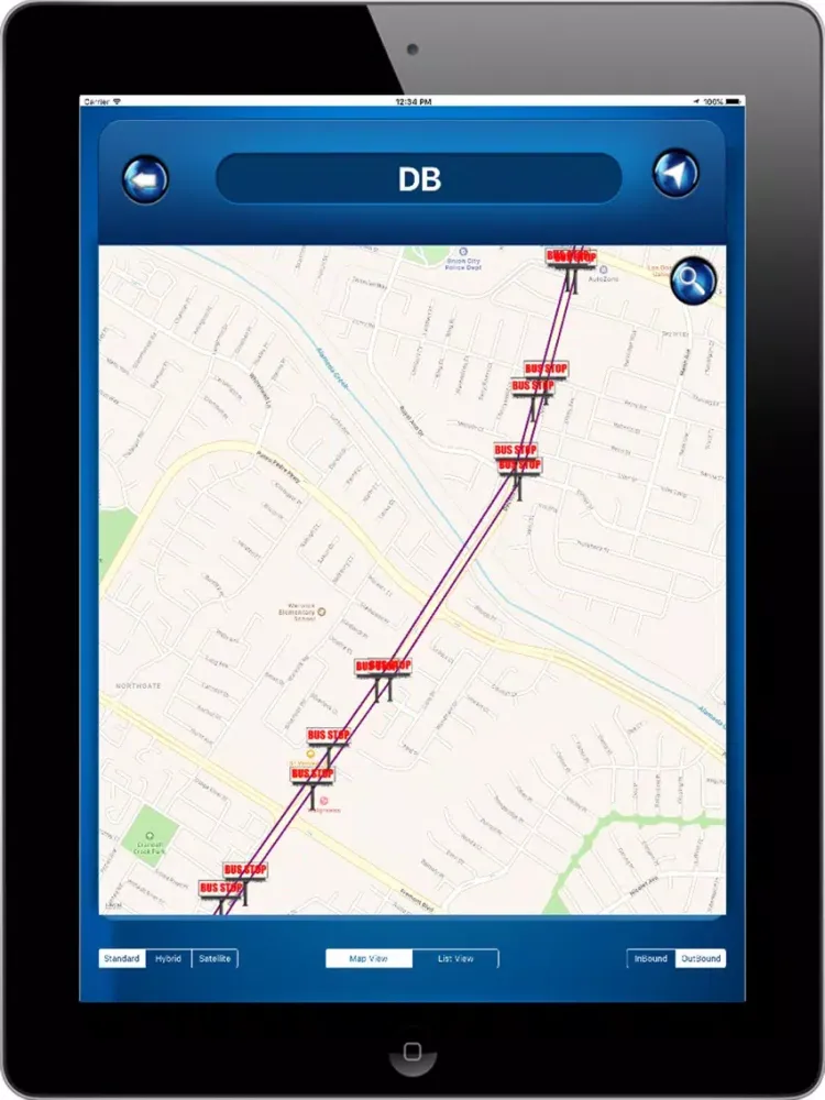 Zrzuty ekranu Dumbarton Express California USA where is the Bus iPad 