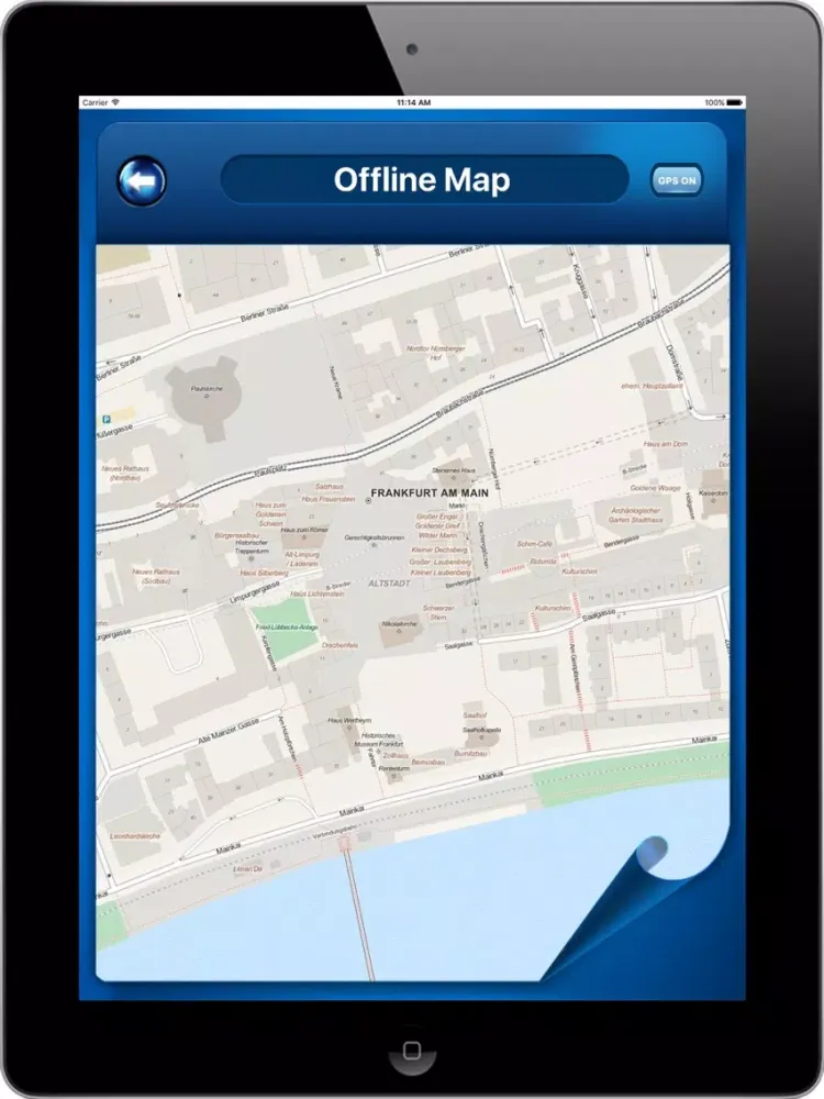 Frankfurt Germany - Offline Maps navigation iPad  Screenshots