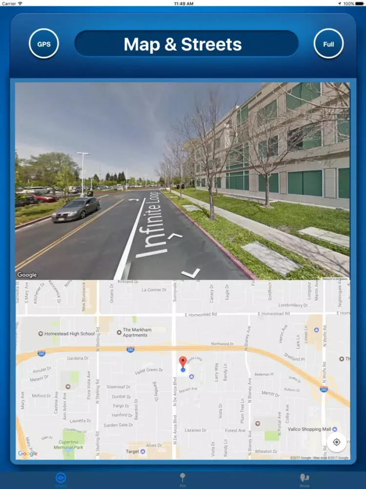 Ảnh chụp màn hình của Streets (Live) with POI search iPad 