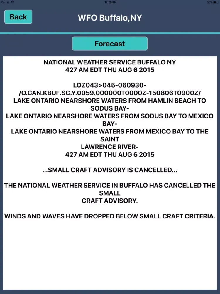 Скриншоты Great Lakes USA Weather Info iPad 
