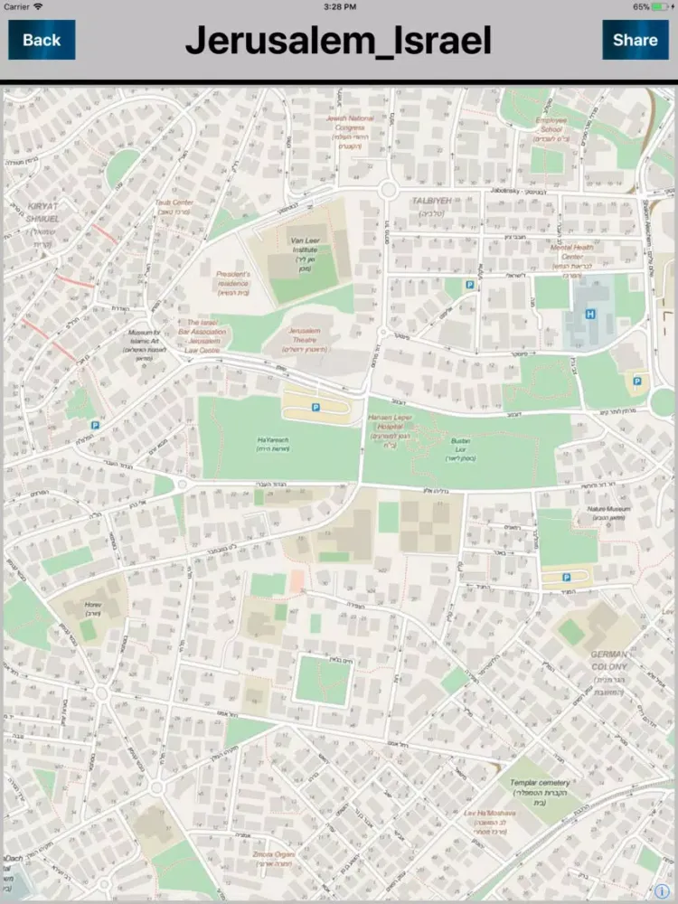 Jerusalem Israel Offline Maps iPad 应用截图