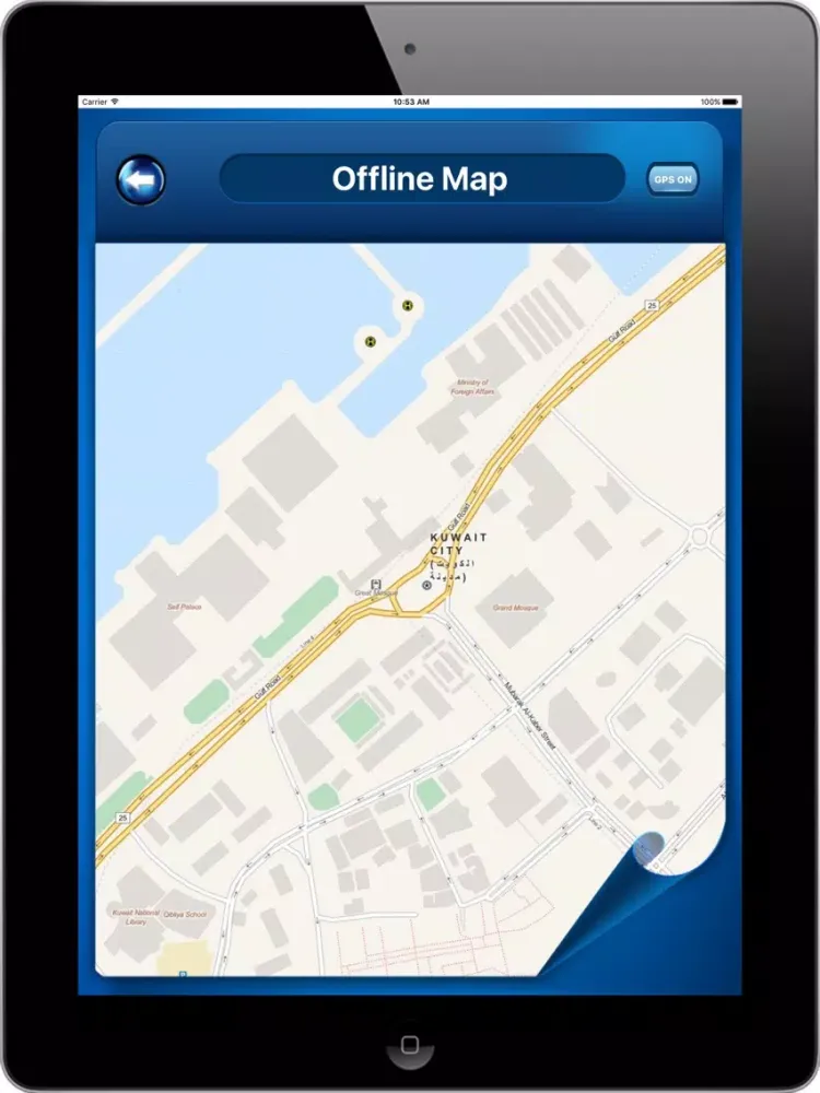 Capturas de pantalla de Kuwait City Kuwait - Offline Travel Map Navigation iPad 