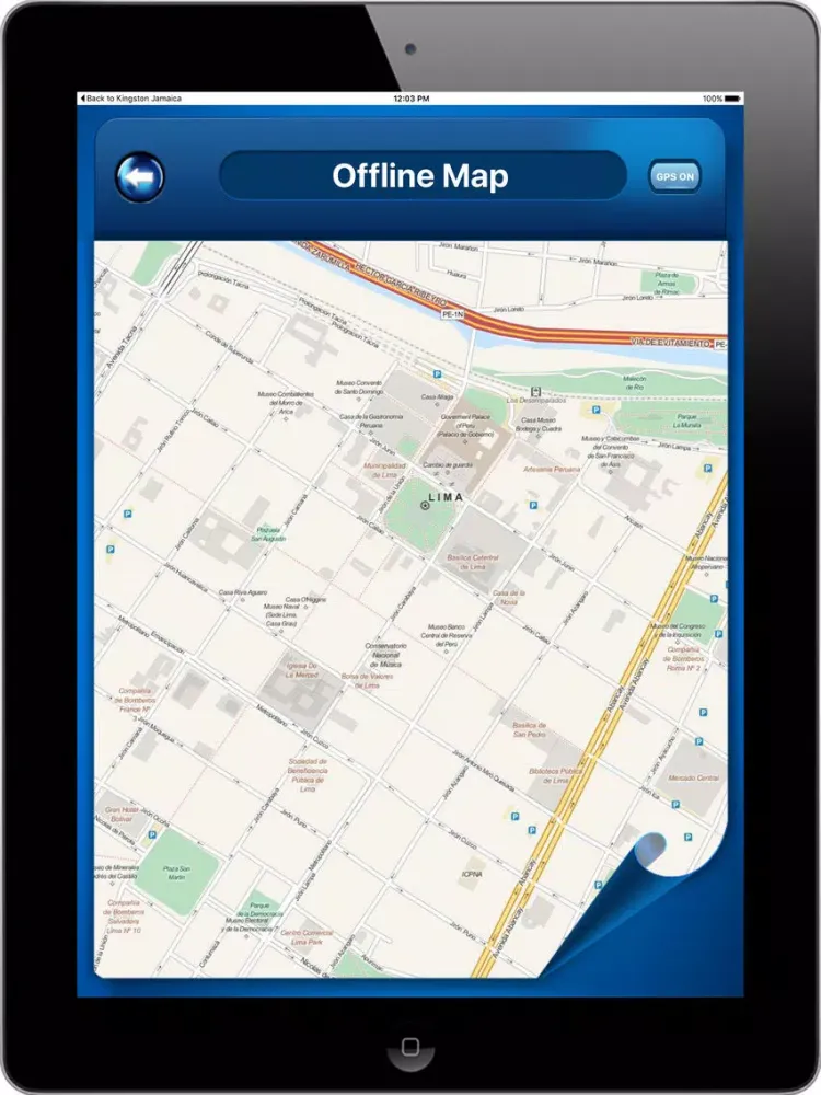 Lima Peru - Offline Travel Maps Navigation iPad  Screenshots