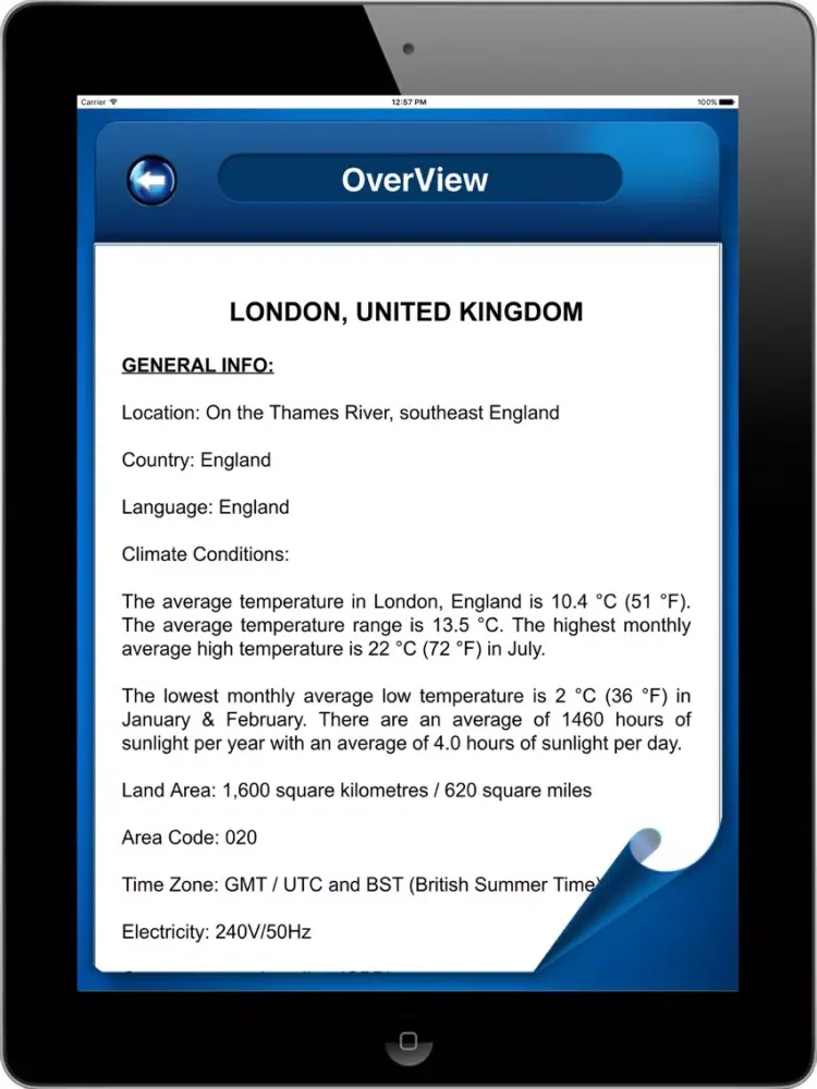 Capturas de pantalla de London United Kingdom - Offline Travel Maps iPad 