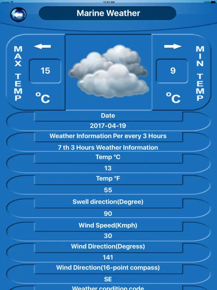 Marine Weather Forecast iPad  스크린샷