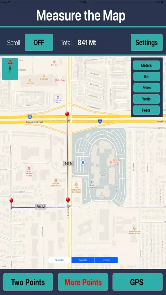 ภาพหน้าจอของ Measure IT on Map