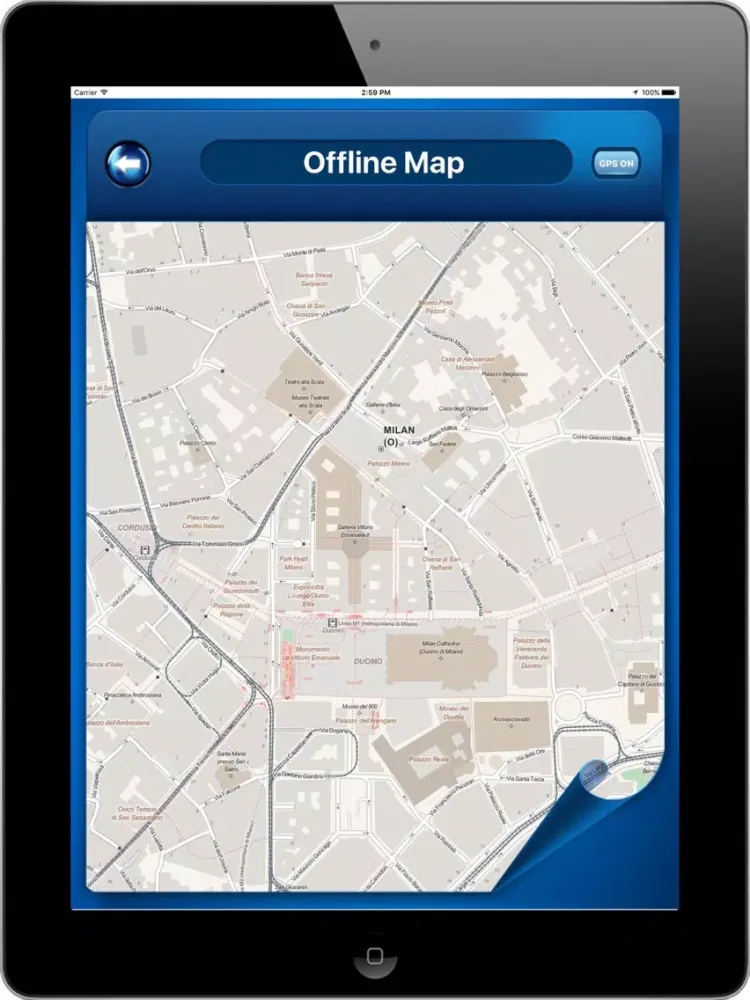 Milan Italy - Offline Maps navigator iPad  स्क्रीनशॉट