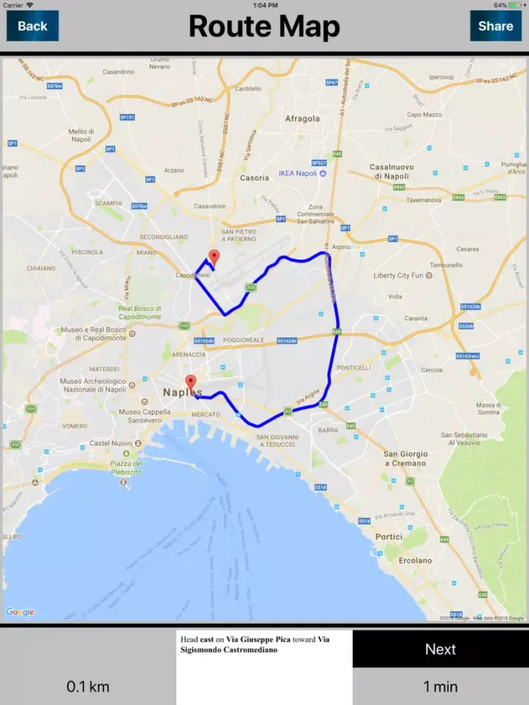 Captures d'écran de Naples Italy - Offline Maps iPad 