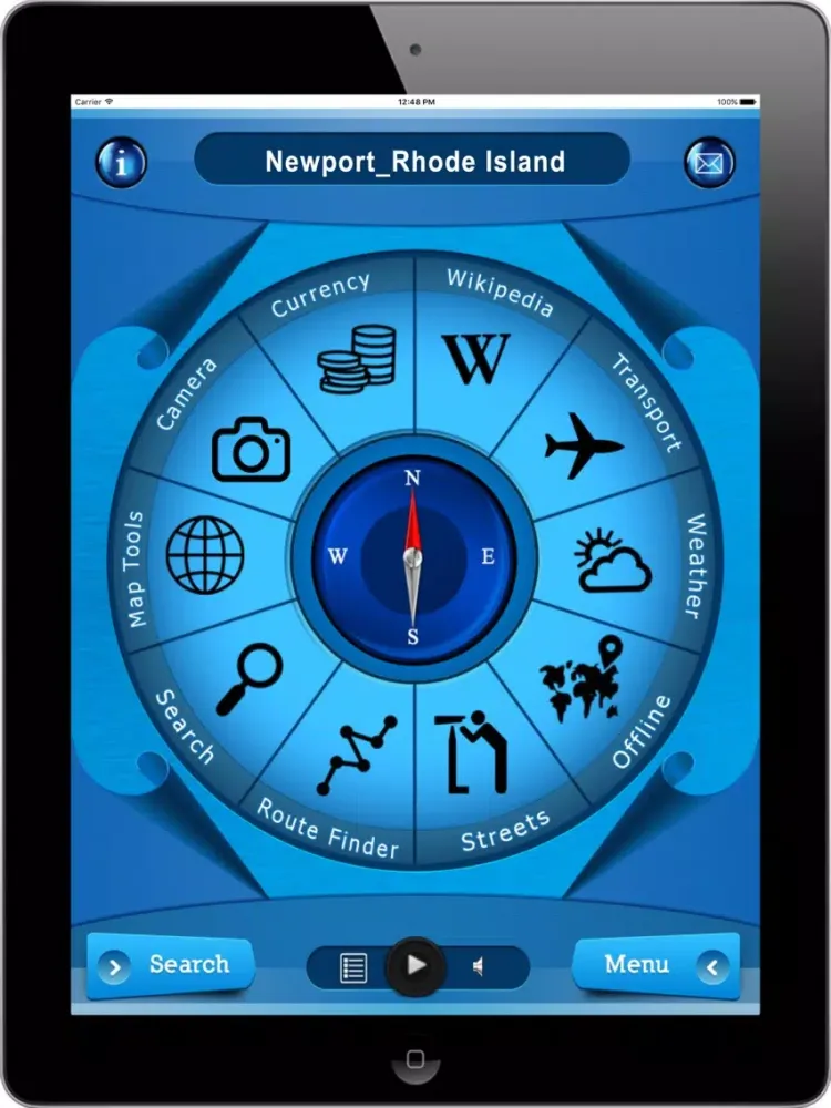 Newport Rhode Island - Offline Maps navigator iPad  Screenshots