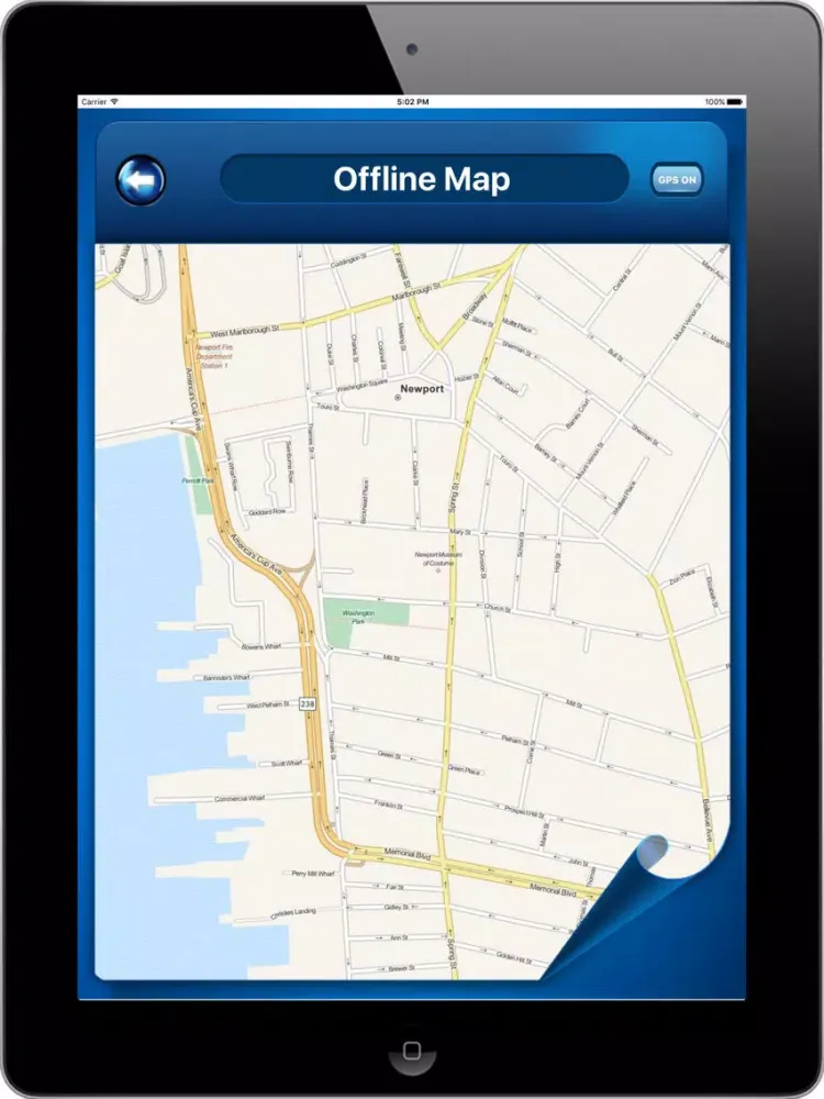 Newport Rhode Island - Offline Maps navigator iPad  Screenshots