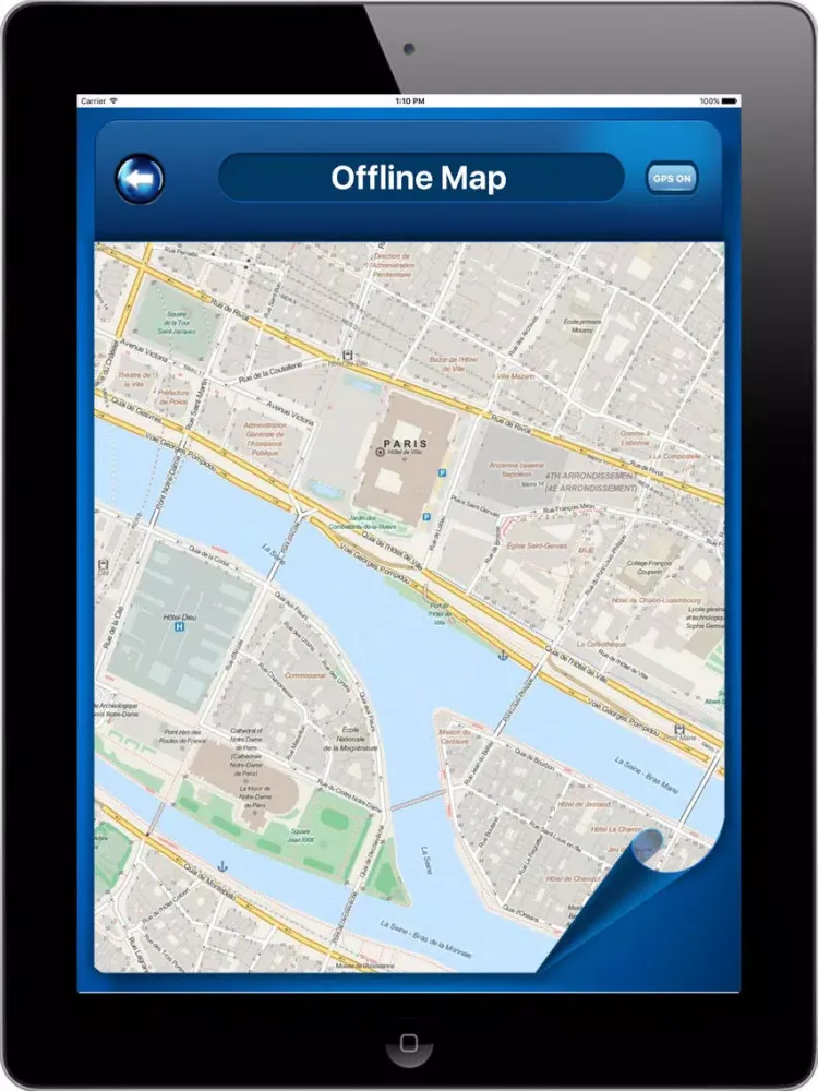 Paris France - Offline Maps navigator iPad  Screenshots
