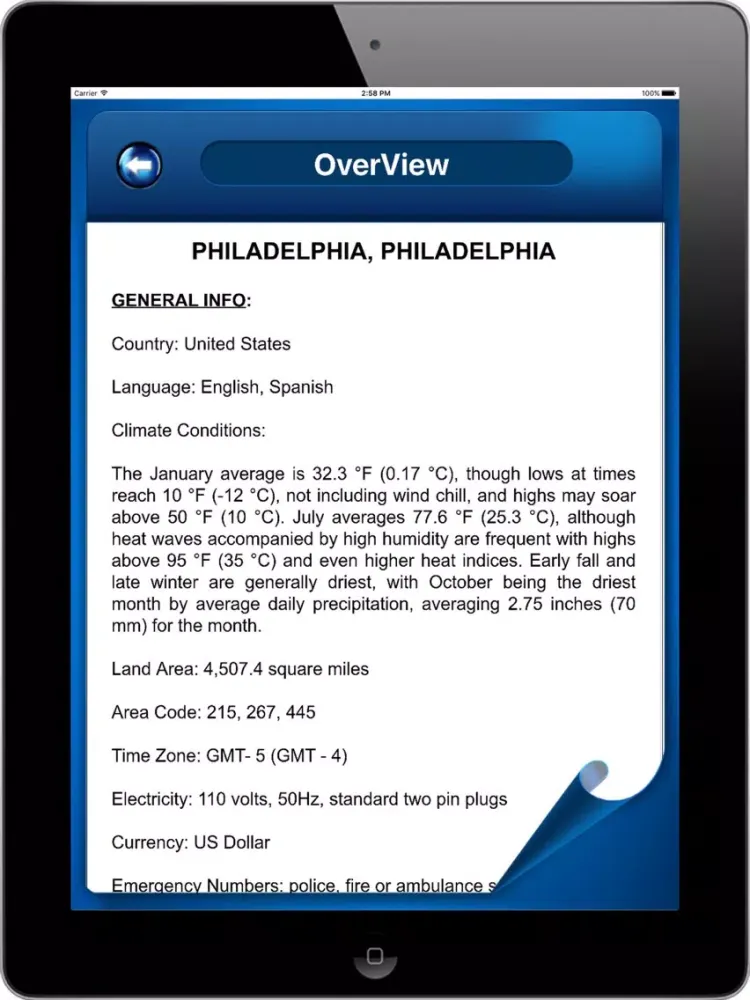 Capturas de pantalla de Philadelphia Philadelphia - Offline Maps iPad 