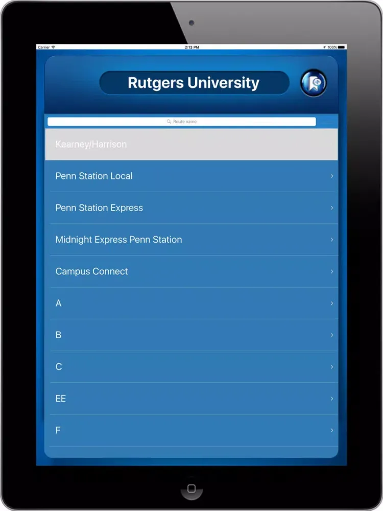 Rutgers University USA where is the Bus iPad  سکرین شاٹس