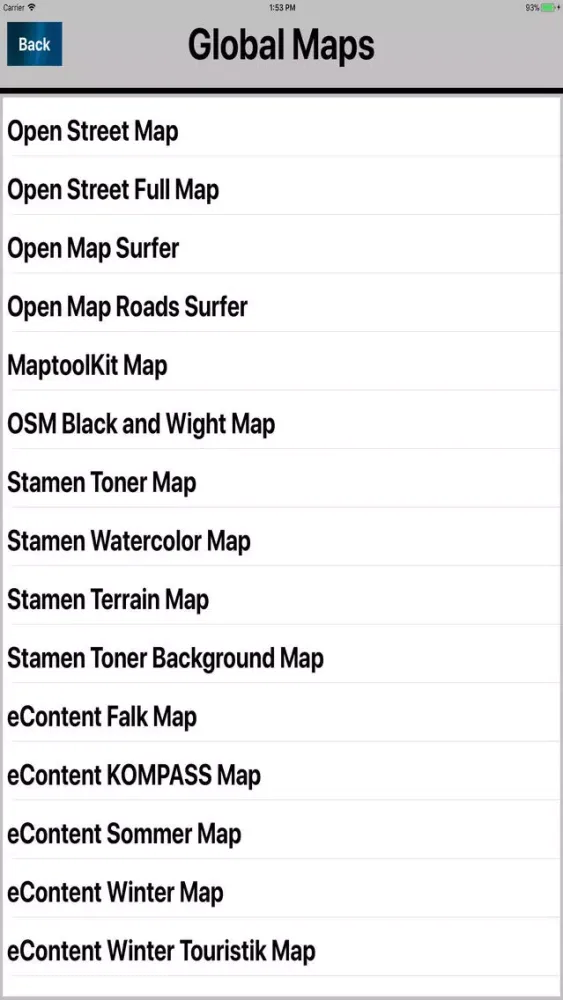 Santiago Chile Offline map Screenshots