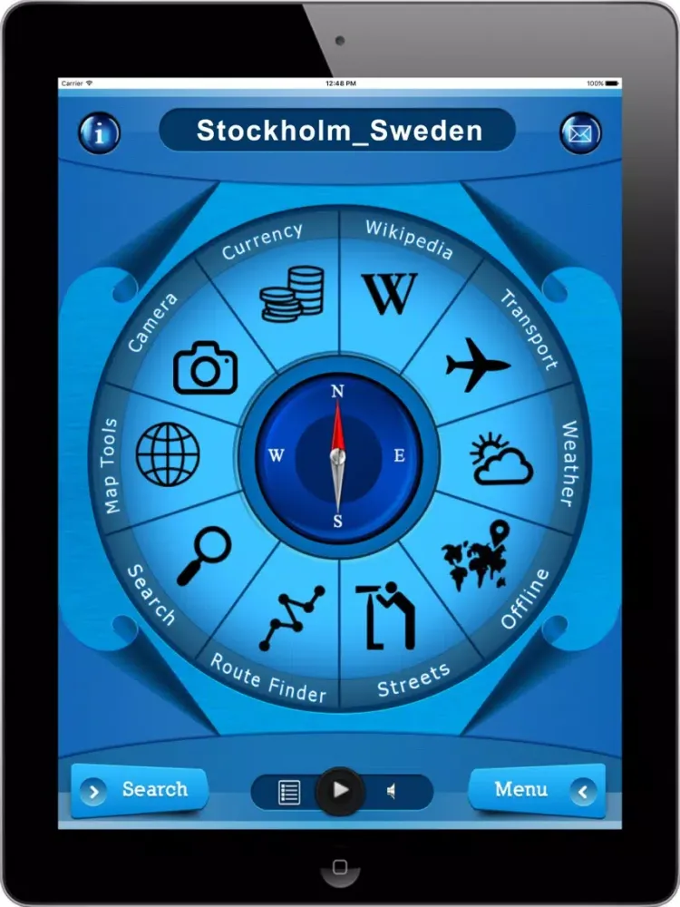 تصاویر Stockholm Sweden - Offline Maps navigation iPad 