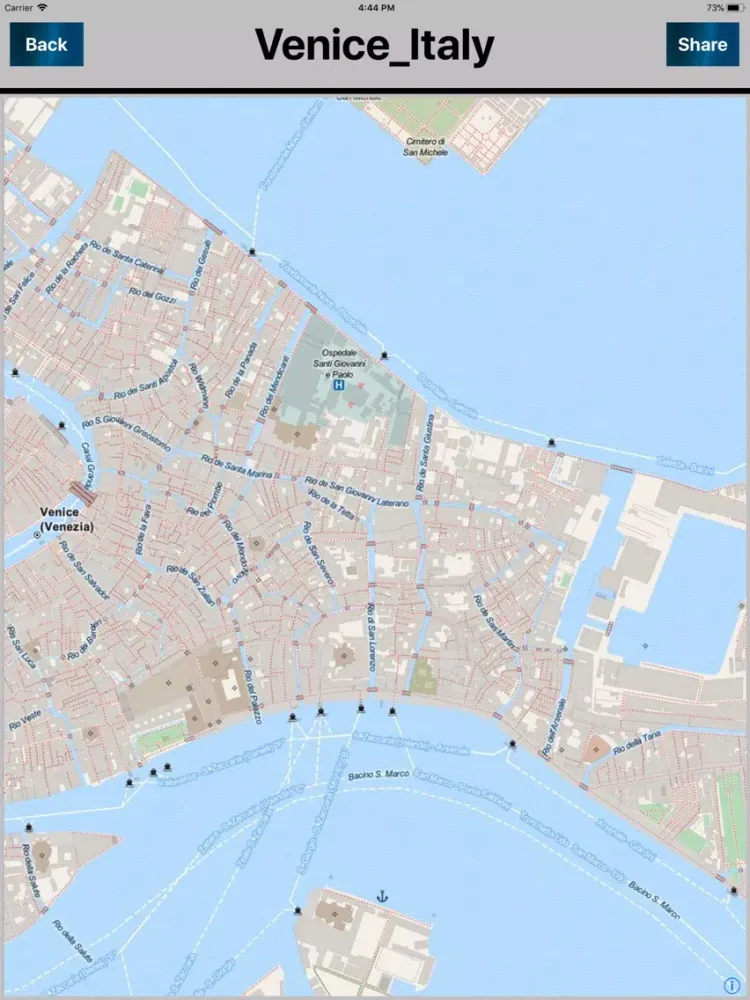 Capturas de tela do Venice Italy Offline maps iPad 