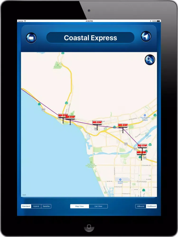 صور Ventura Intercity (VCTC) USA where is the Bus iPad 