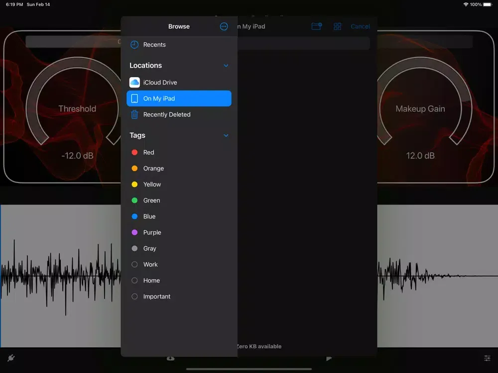 Compressor One iPad  Screenshots