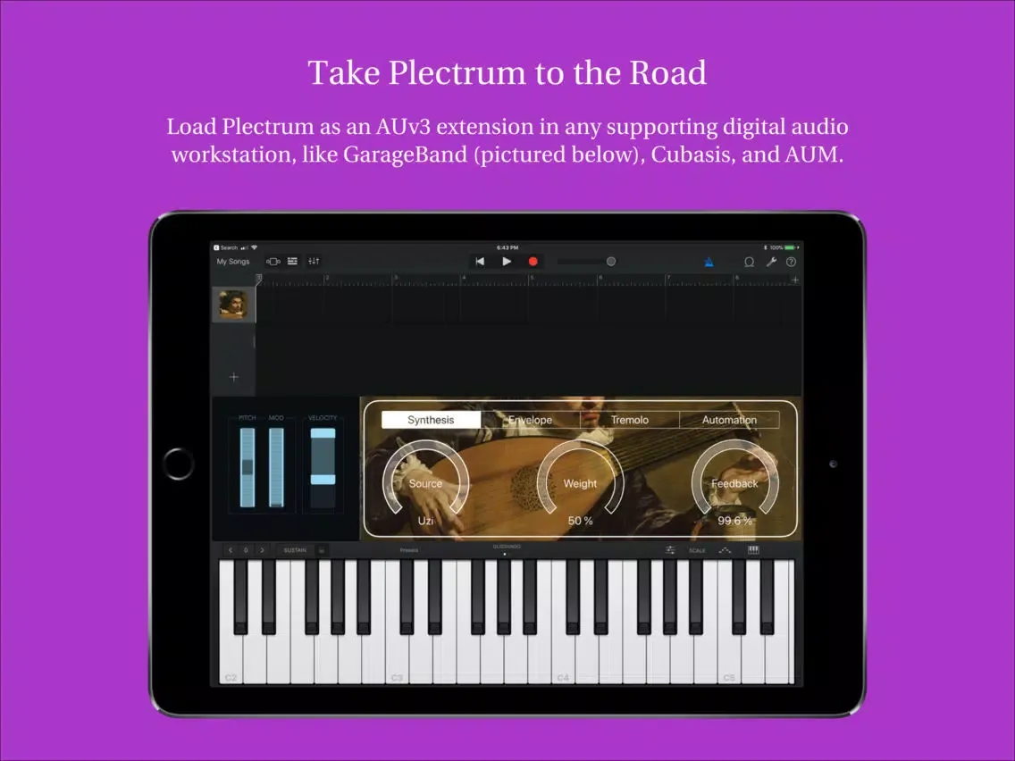 Capturas de tela do Plectrum AU iPad 