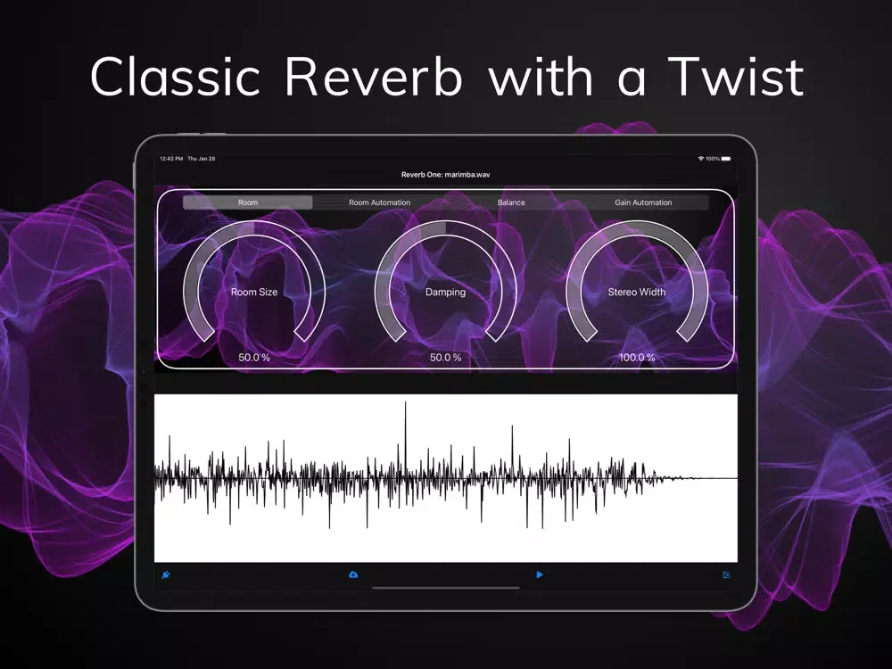 Ảnh chụp màn hình của Reverb One iPad 