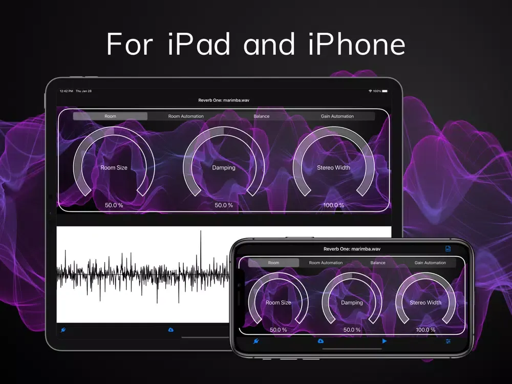 Ảnh chụp màn hình của Reverb One iPad 