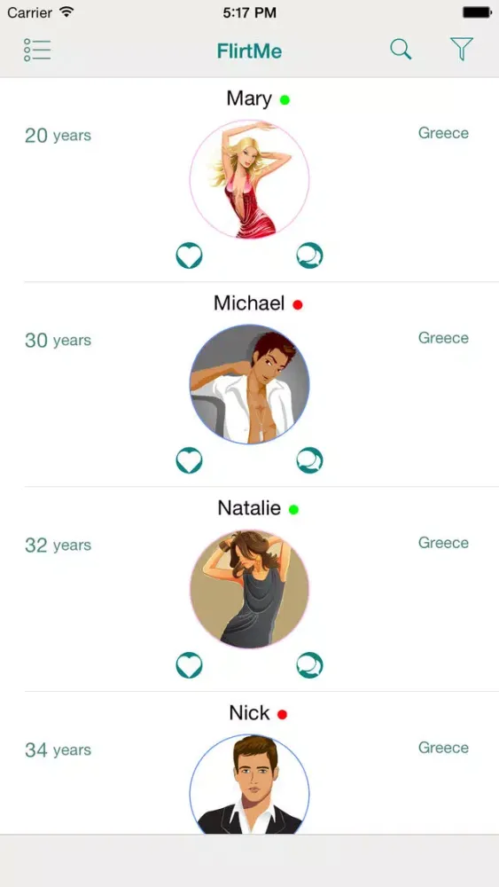 Ảnh chụp màn hình của FlirtMe