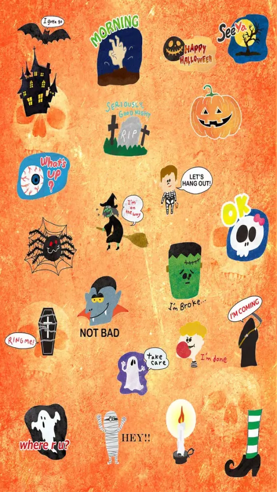 Awesome Halloween Stickers 2 سکرین شاٹس