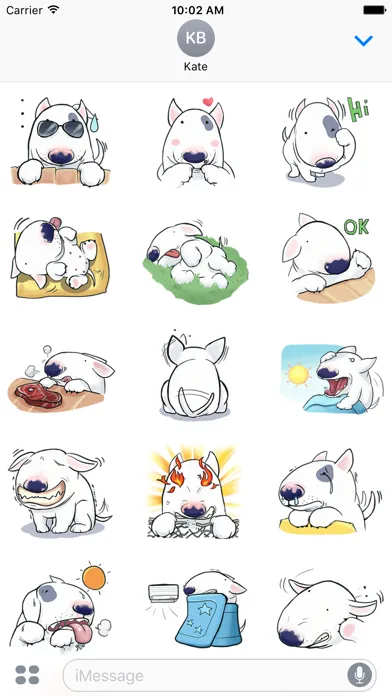 Screenshot di Funny Bull - Cute dog stickers for iMessage