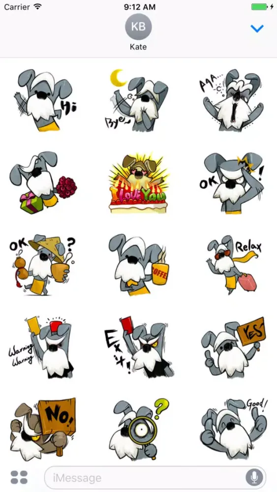 Funny Schnauzer - Cute stickers for iMessage Ekran Görüntüleri